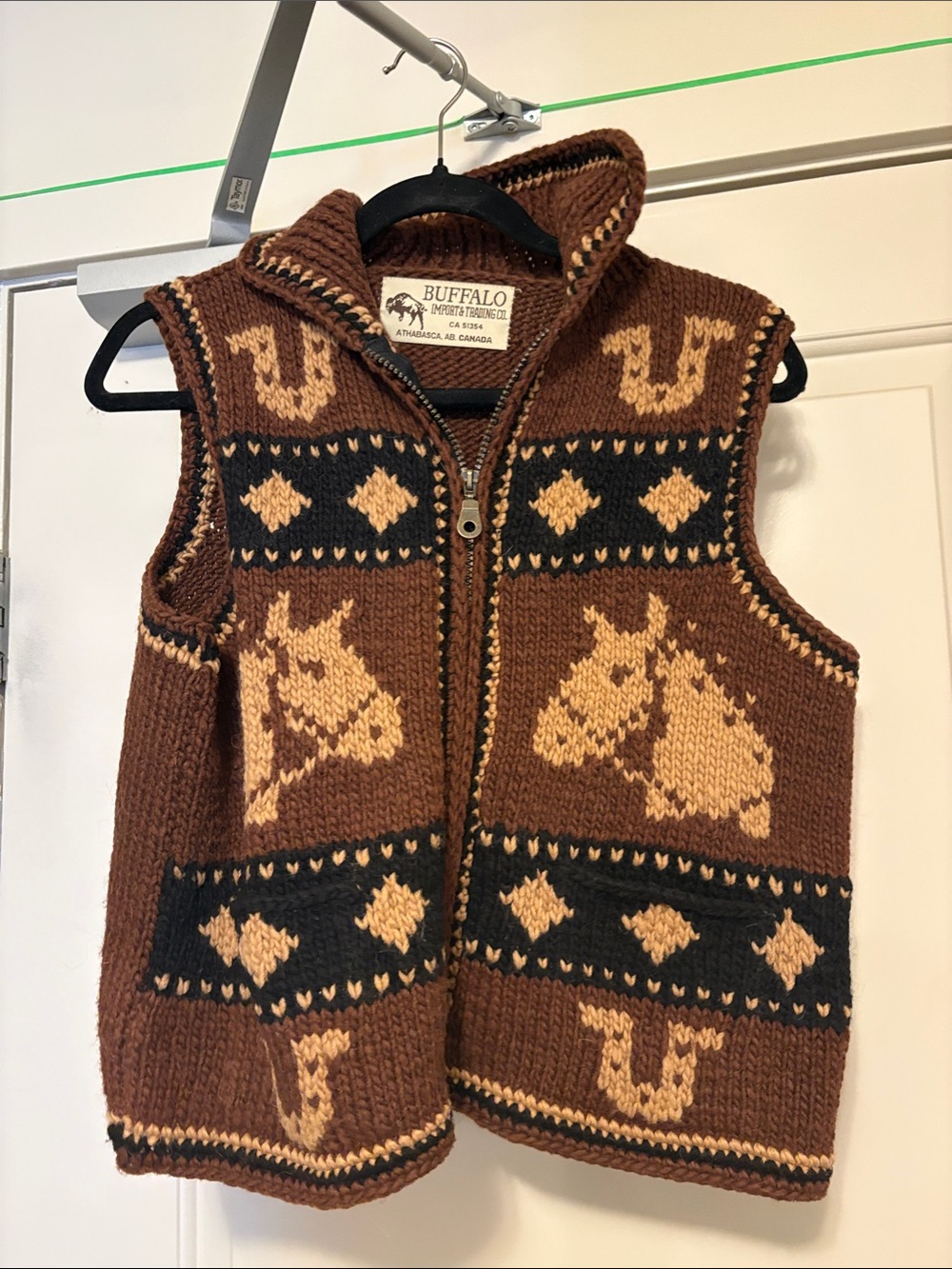 Wool ladies horse vest